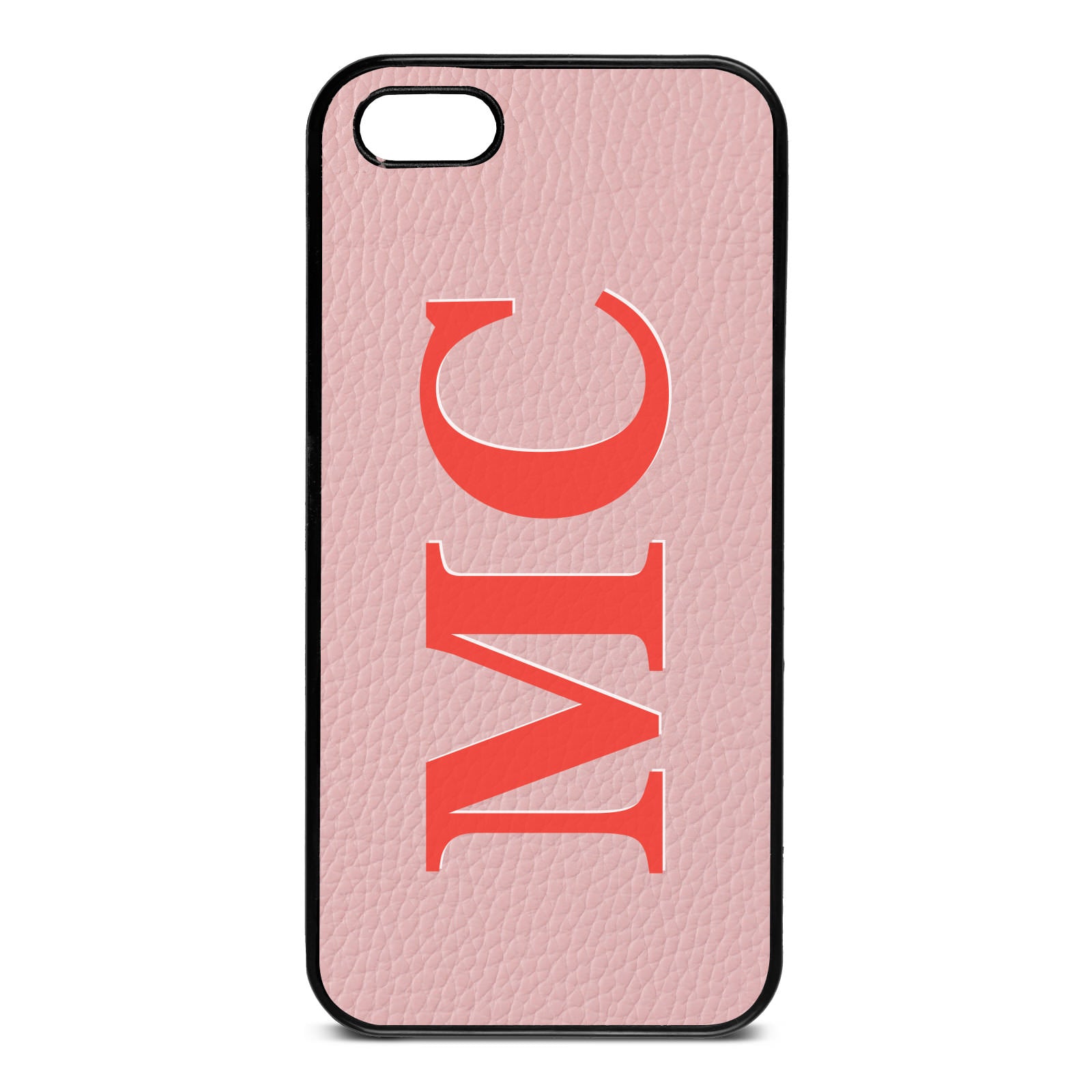 iPhone 5 Pink Pebble Leather Case