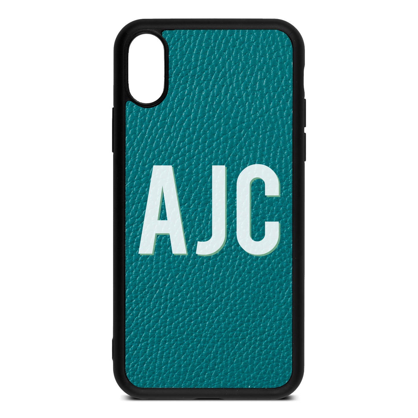iPhone Xs Pebble Green Leather iPhone Case