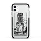 King of Swords Monochrome Apple iPhone 11 in White with Black Impact Case