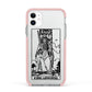 King of Swords Monochrome Apple iPhone 11 in White with Pink Impact Case