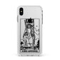 King of Swords Monochrome Apple iPhone Xs Max Impact Case White Edge on Silver Phone