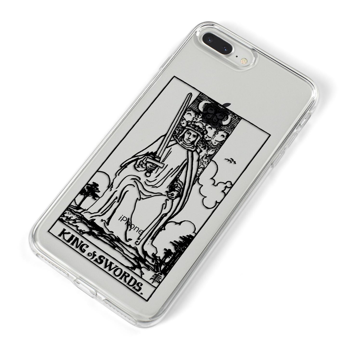 King of Swords Monochrome iPhone 8 Plus Bumper Case on Silver iPhone Alternative Image