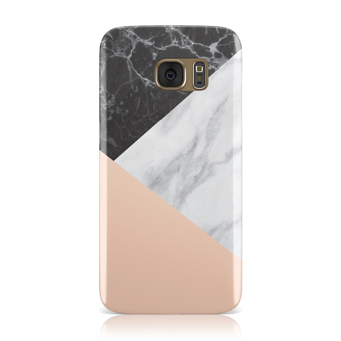 Marble Black White Grey Peach Samsung Galaxy Case