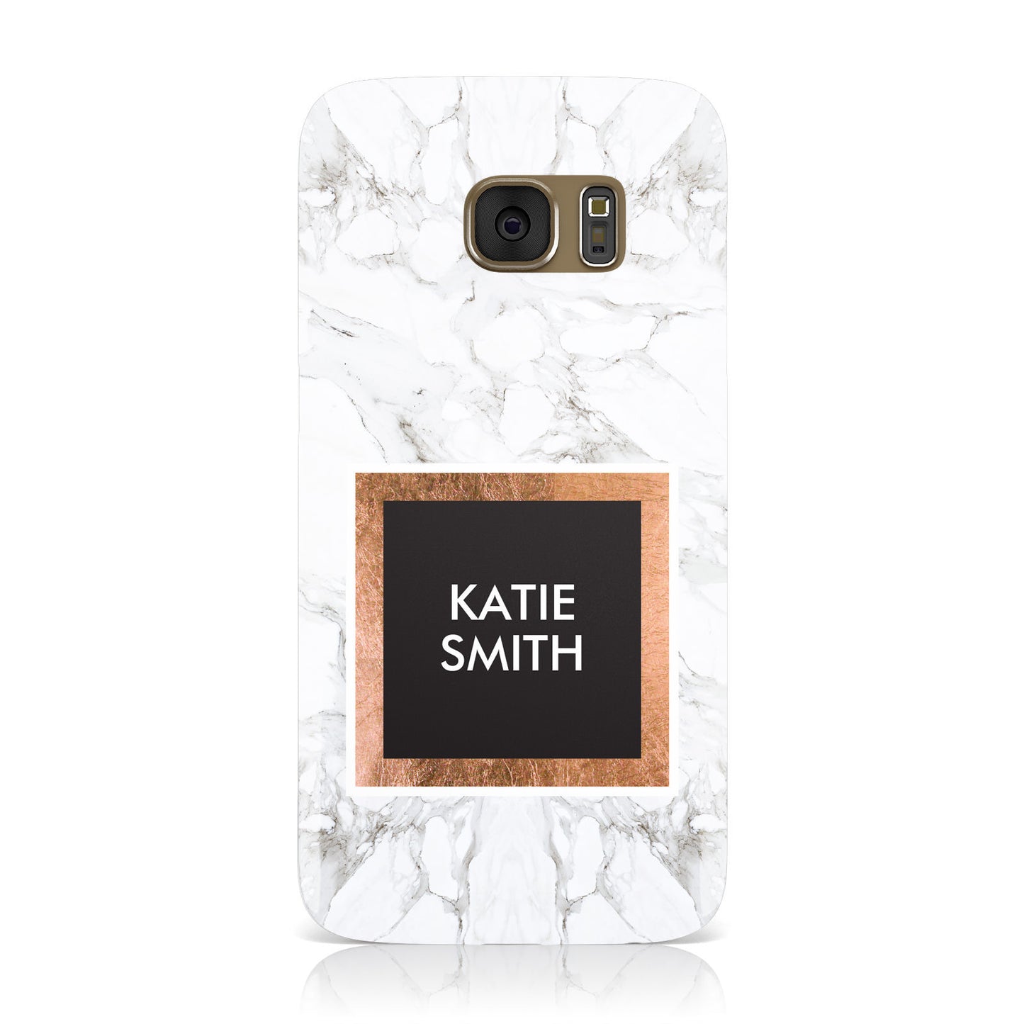 Personalised Marble Name Text Initials Samsung Galaxy Case