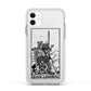 Queen of Swords Monochrome Apple iPhone 11 in White with White Impact Case