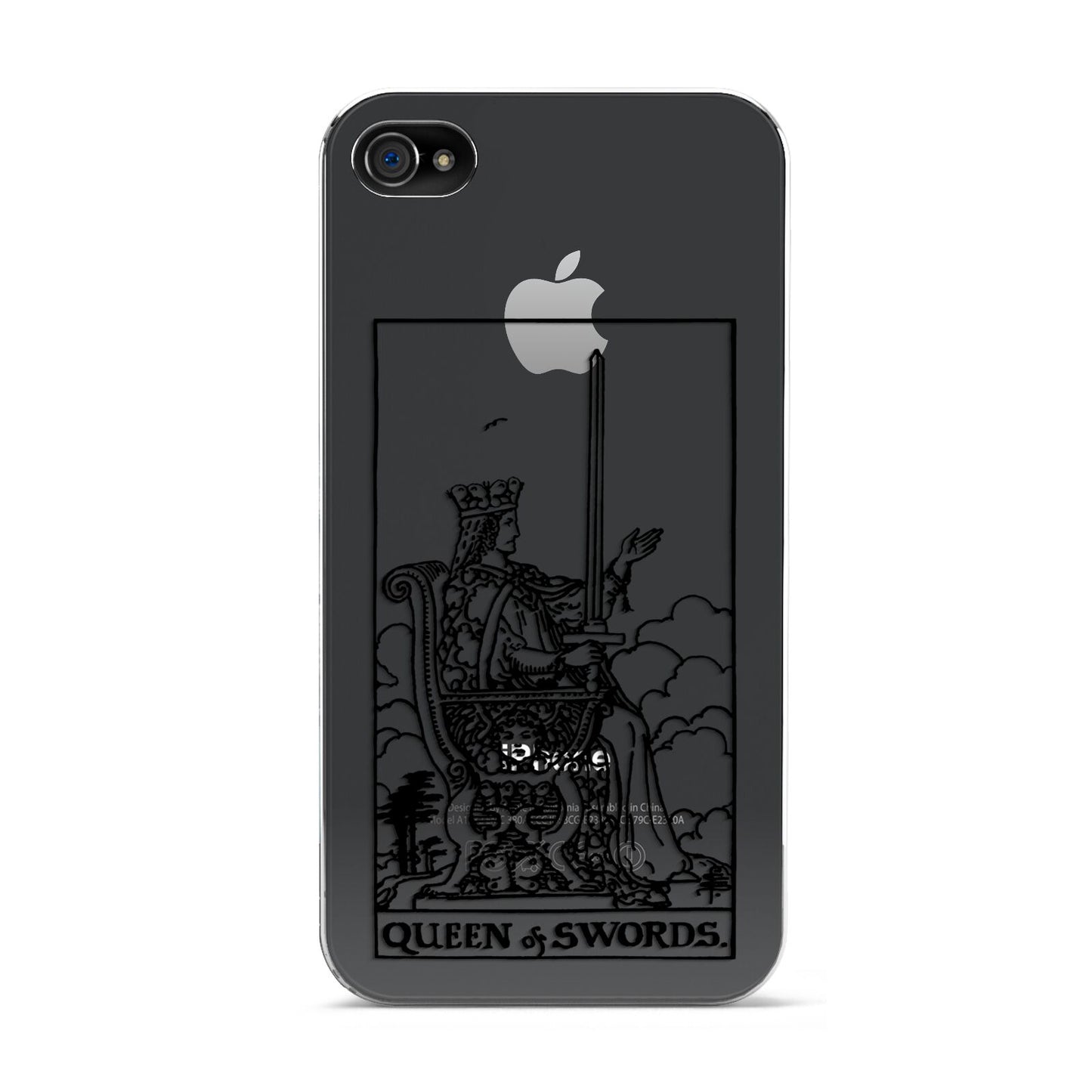 Queen of Swords Monochrome Apple iPhone 4s Case