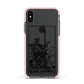 Queen of Swords Monochrome Apple iPhone Xs Impact Case Pink Edge on Black Phone