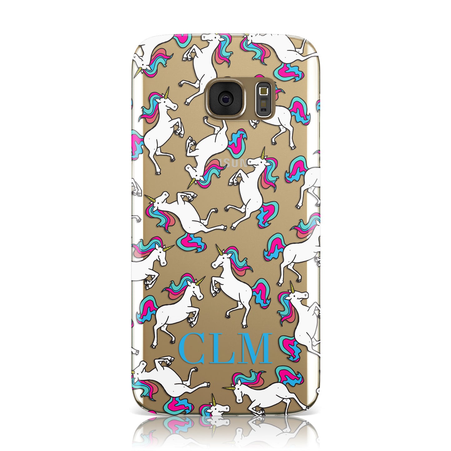 Personalised Unicorn Monogrammed Samsung Galaxy Case