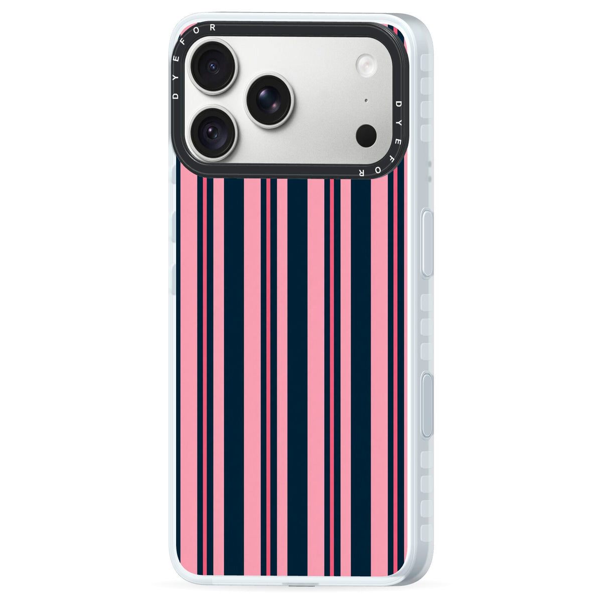 Midnight Candy iPhone 18 Pro Max Black Impact Pre order Case Side Angle on Silver phone