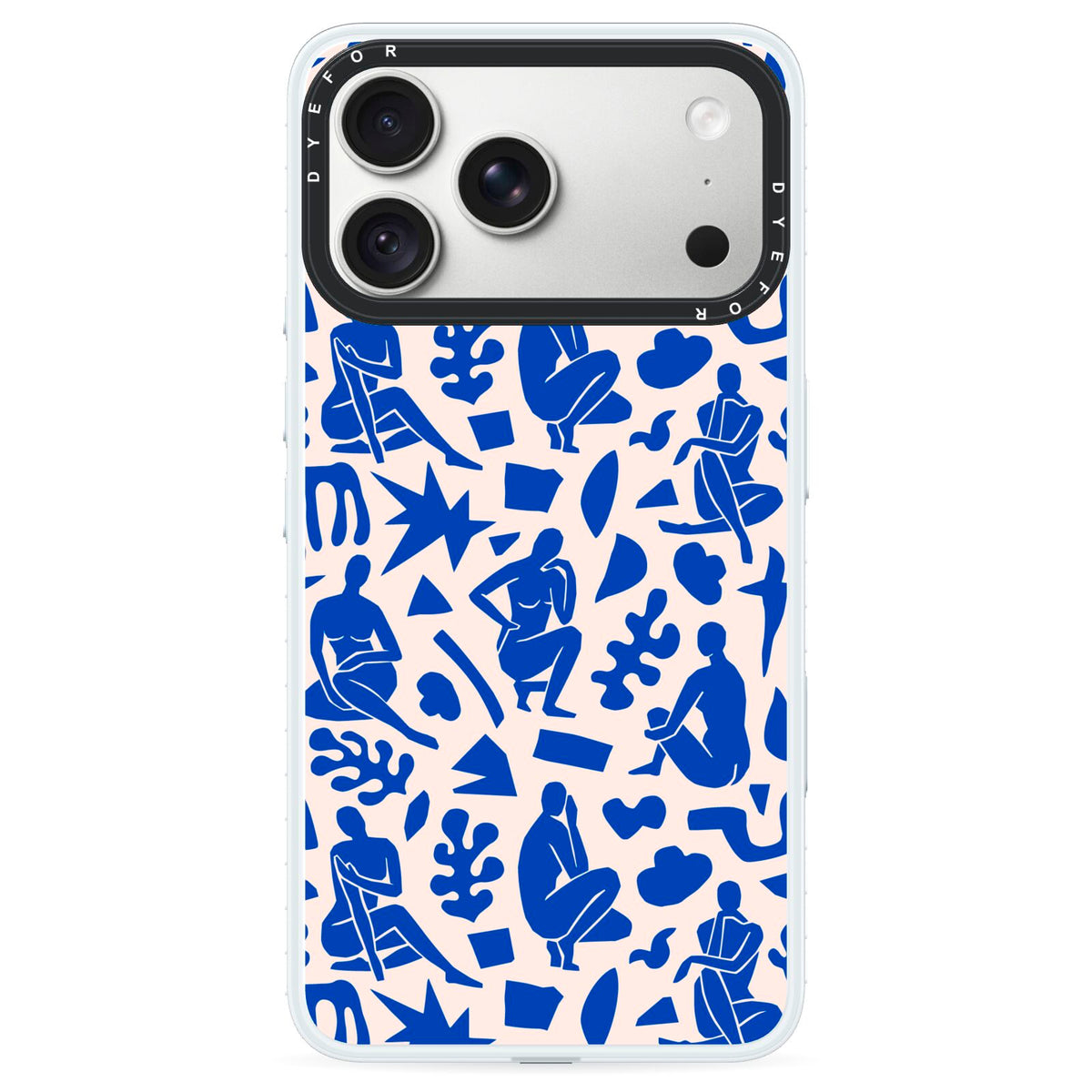 Abstract Art iPhone 18 Pro Black Impact Pre order Case on Silver phone
