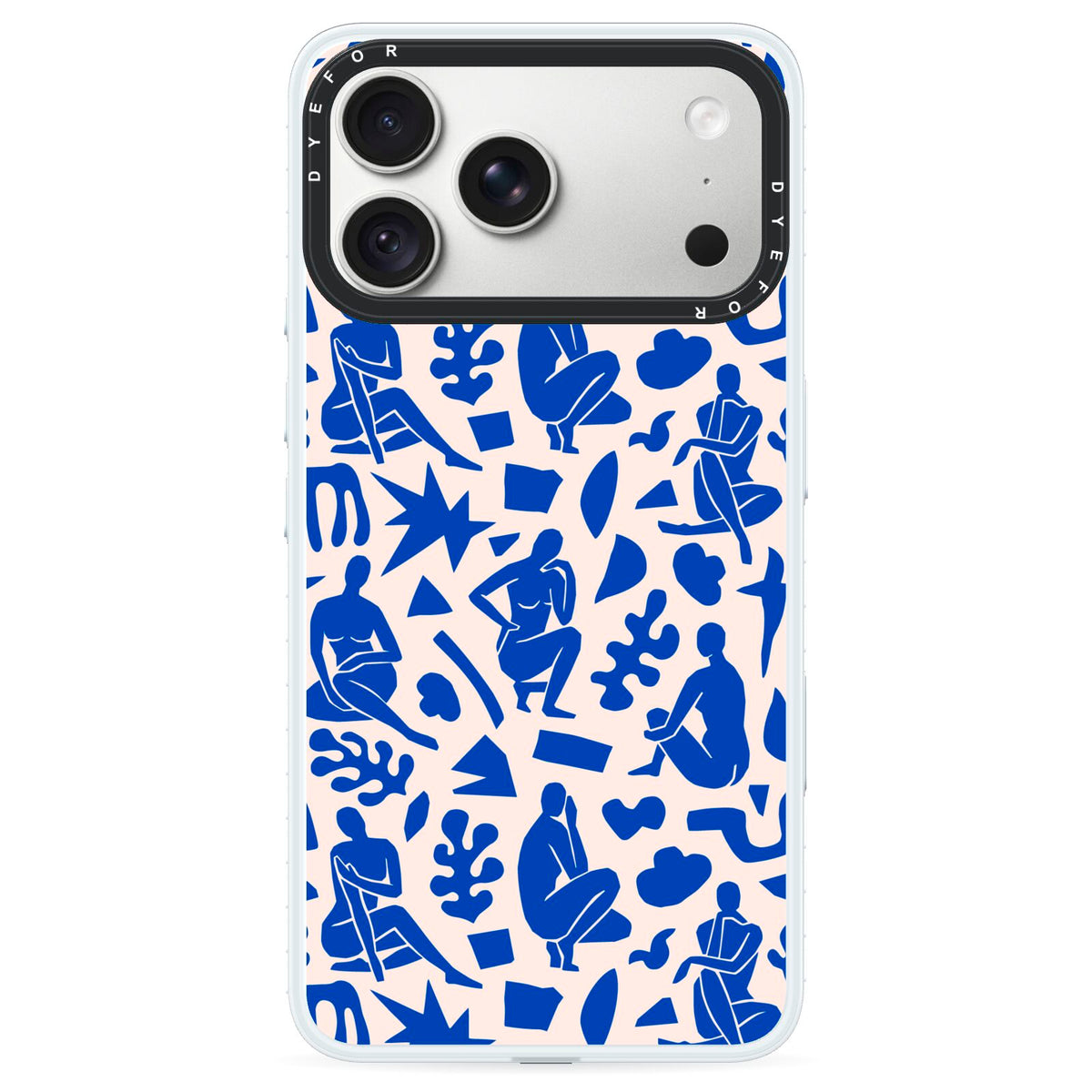 Abstract Art iPhone 18 Pro Max Black Impact Pre order Case on Silver phone