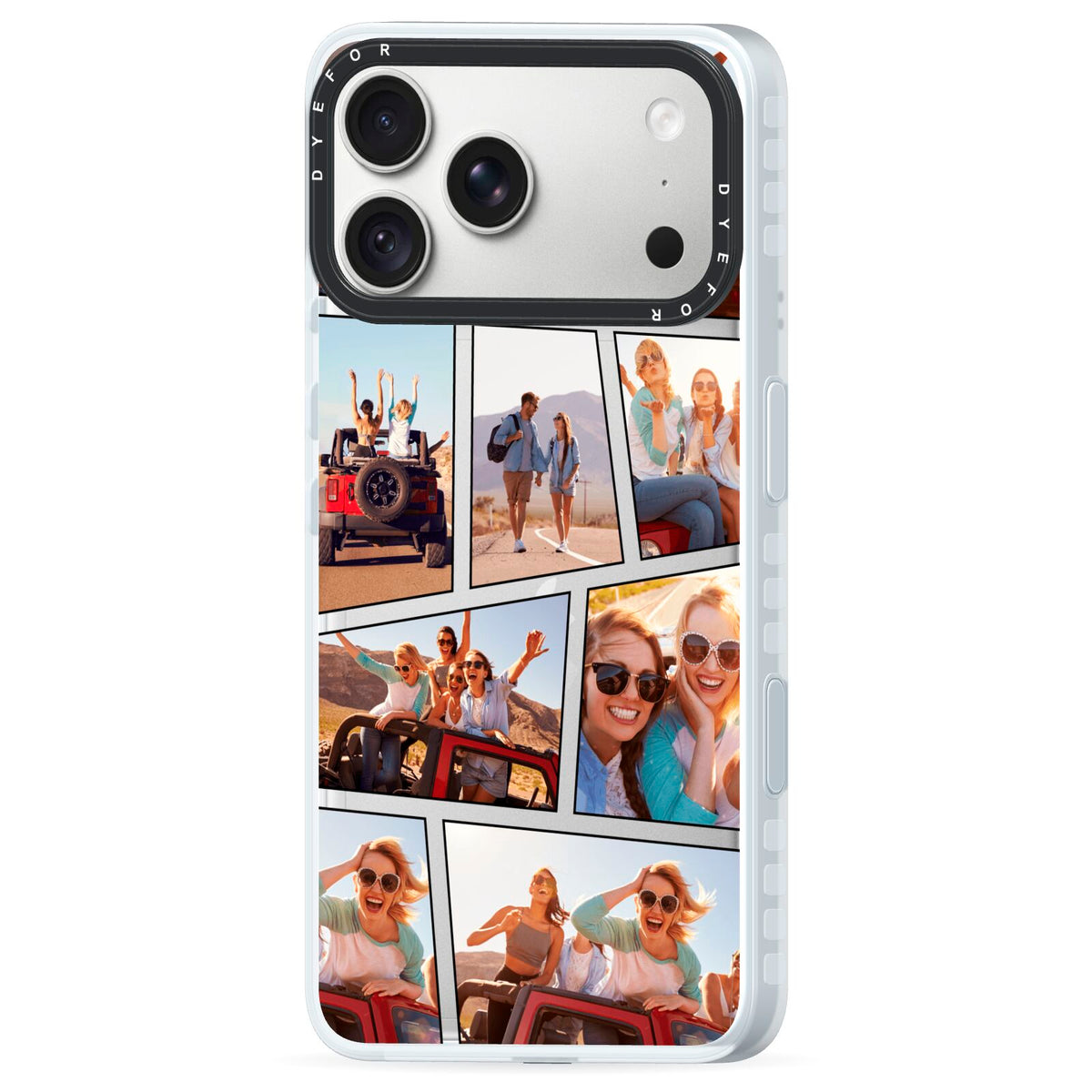 Abstract Comic Strip Photo iPhone 18 Pro Black Impact Pre order Case Side Angle on Silver phone