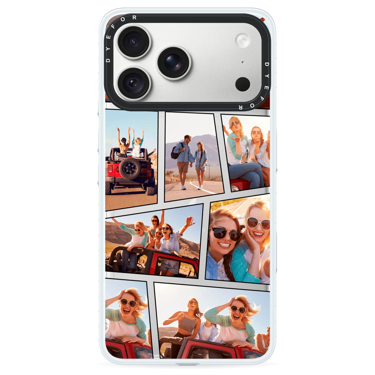 Abstract Comic Strip Photo iPhone 18 Pro Max Black Impact Pre order Case on Silver phone