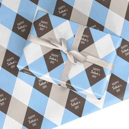 Argyle Fathers Day Custom Wrapping Paper