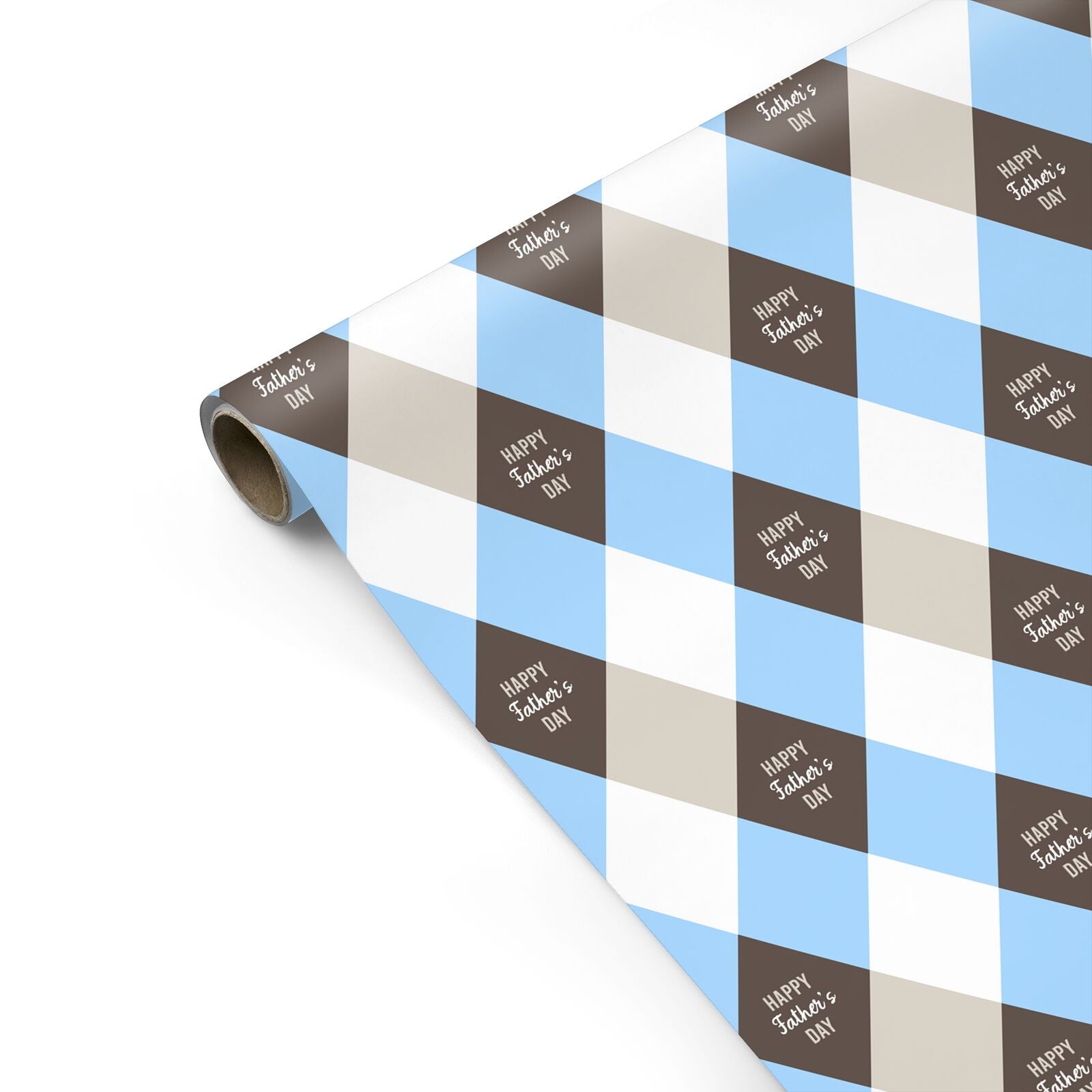 Argyle Fathers Day Personalised Gift Wrap