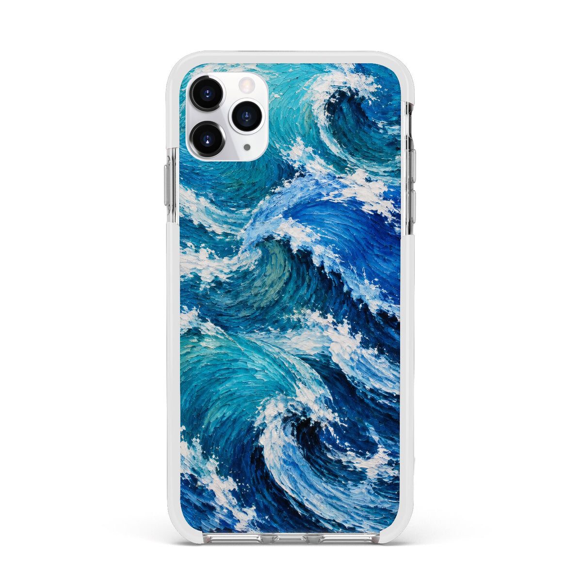 Atlantic Rush Apple iPhone 11 Pro Max in Silver with White Impact Case