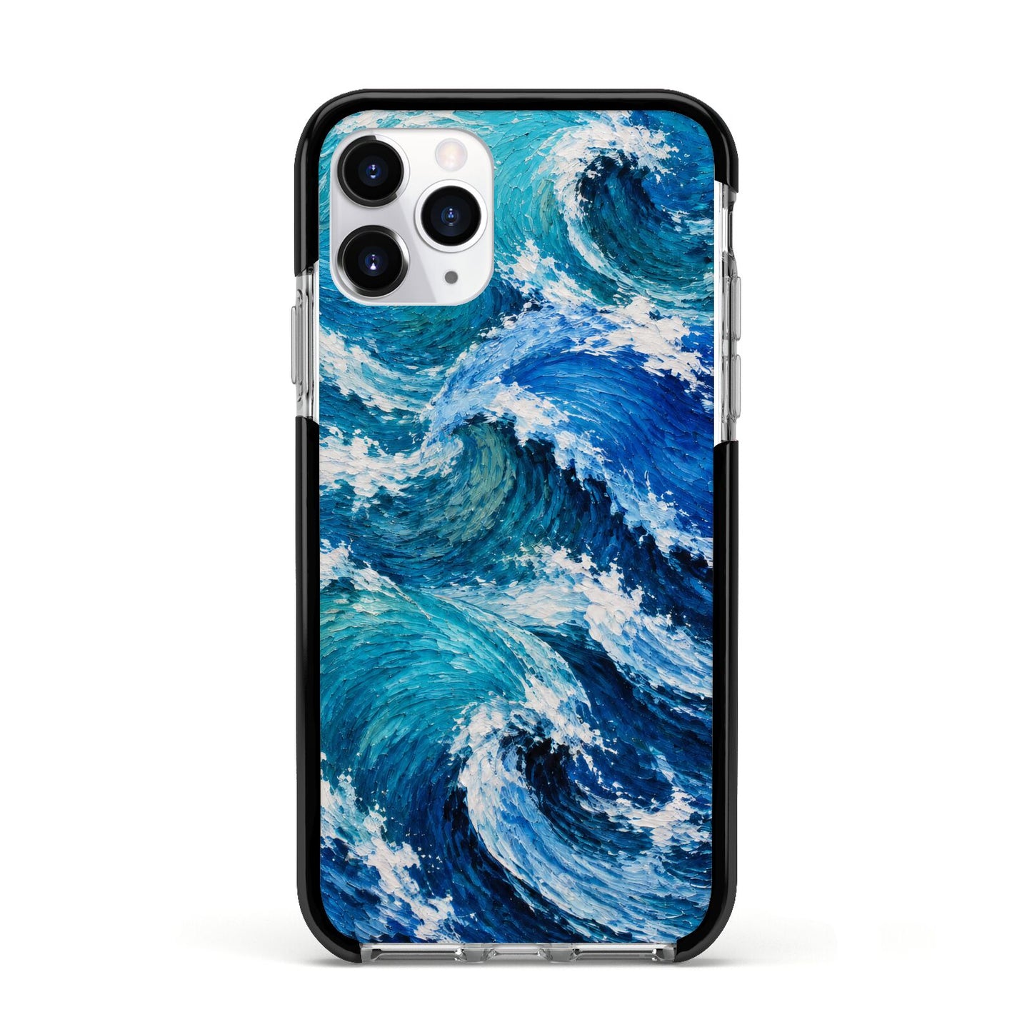 Atlantic Rush Apple iPhone 11 Pro in Silver with Black Impact Case