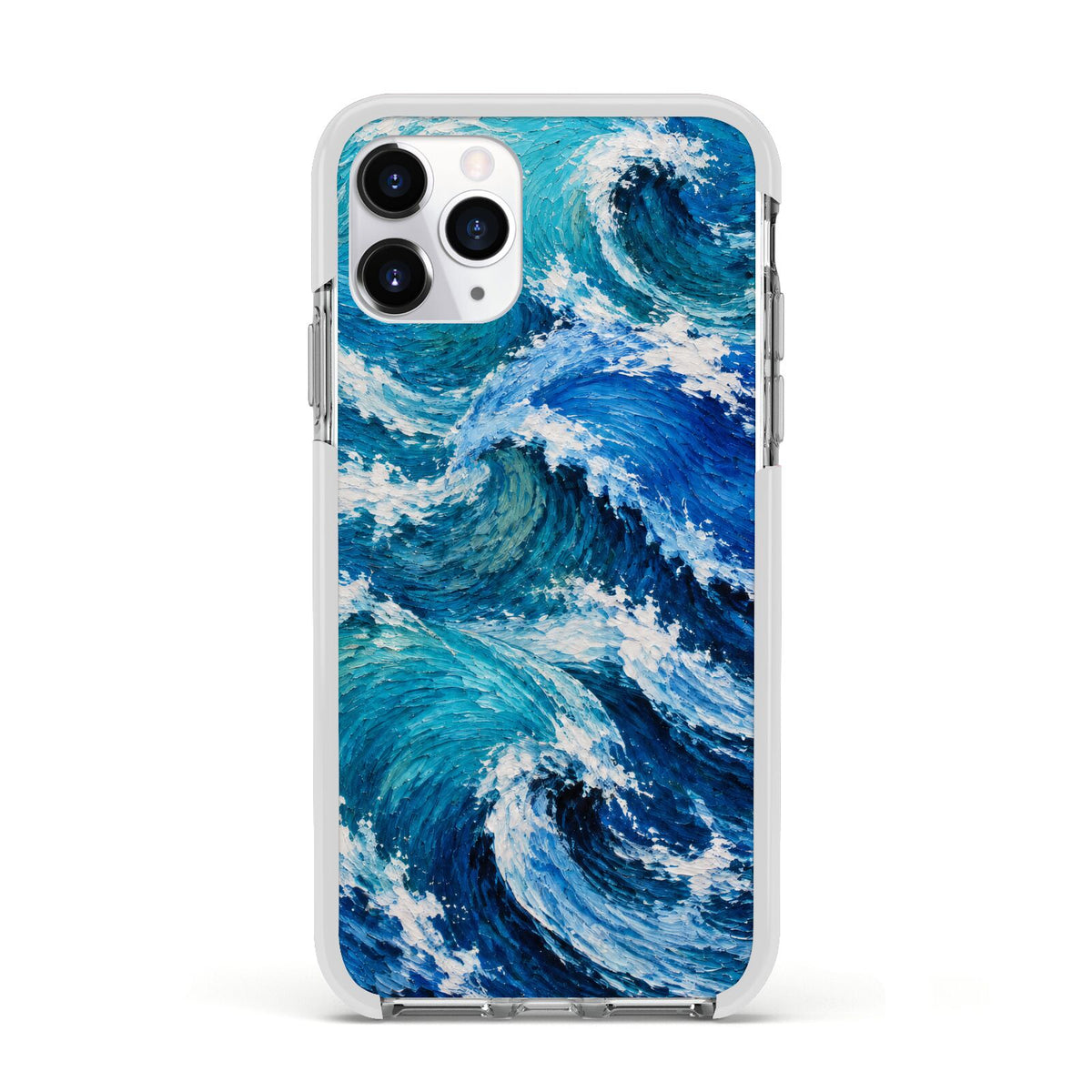 Atlantic Rush Apple iPhone 11 Pro in Silver with White Impact Case