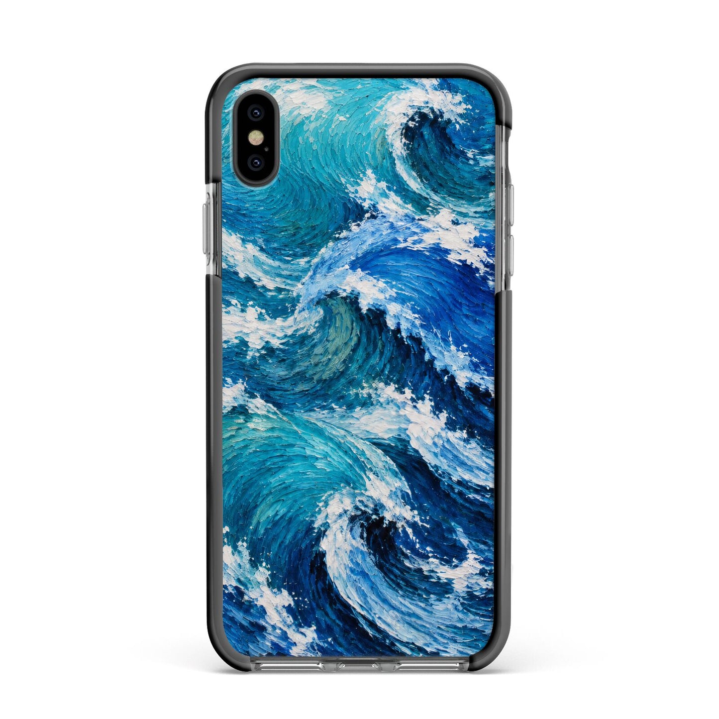 Atlantic Rush Apple iPhone Xs Max Impact Case Black Edge on Black Phone