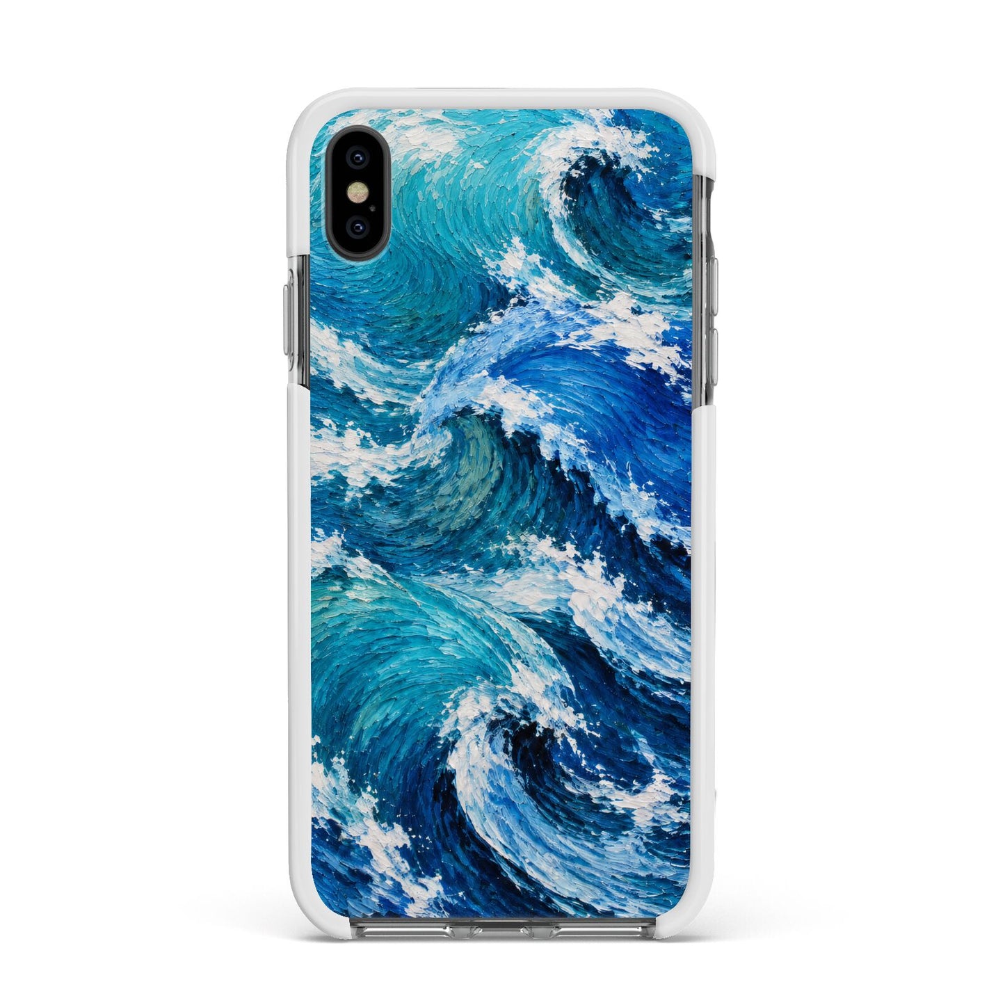 Atlantic Rush Apple iPhone Xs Max Impact Case White Edge on Black Phone