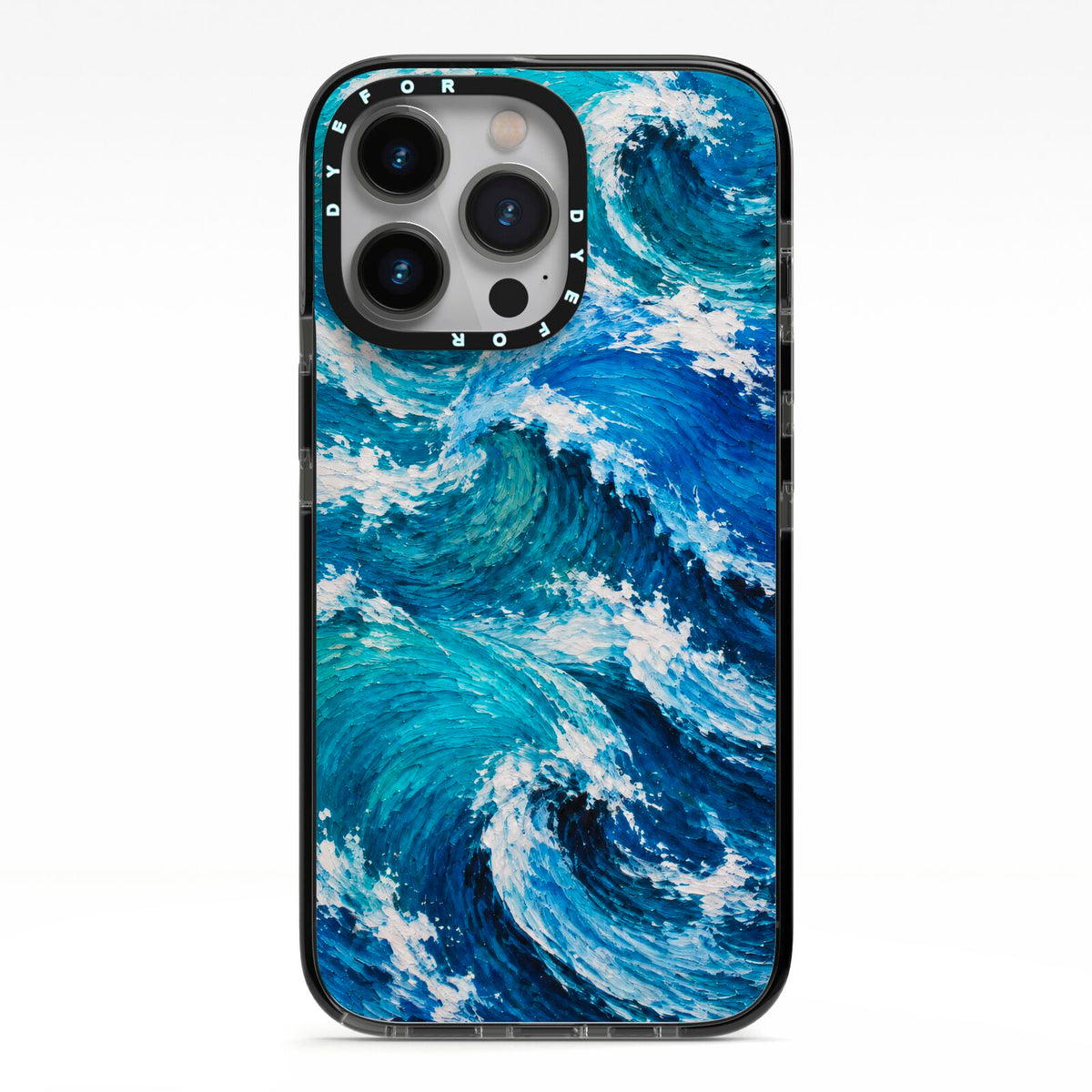 Atlantic Rush iPhone 13 Pro Black Impact Case on Silver phone