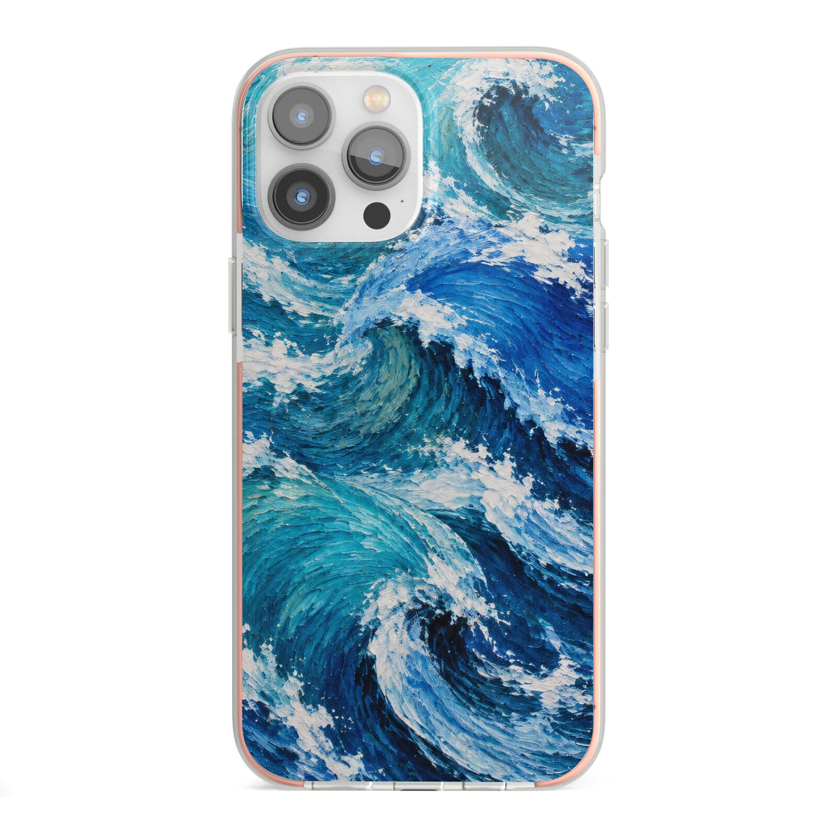 Atlantic Rush iPhone 13 Pro Max TPU Impact Case with Pink Edges