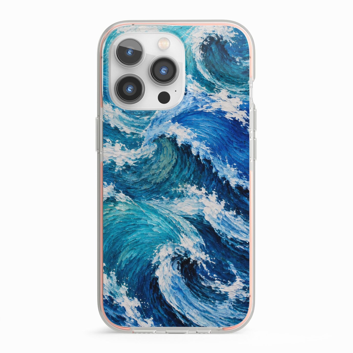 Atlantic Rush iPhone 13 Pro TPU Impact Case with Pink Edges