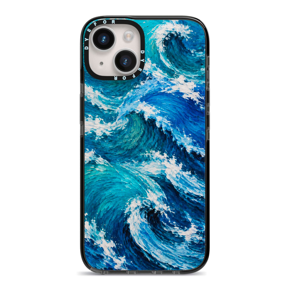 Atlantic Rush iPhone 14 Black Impact Case on Silver phone
