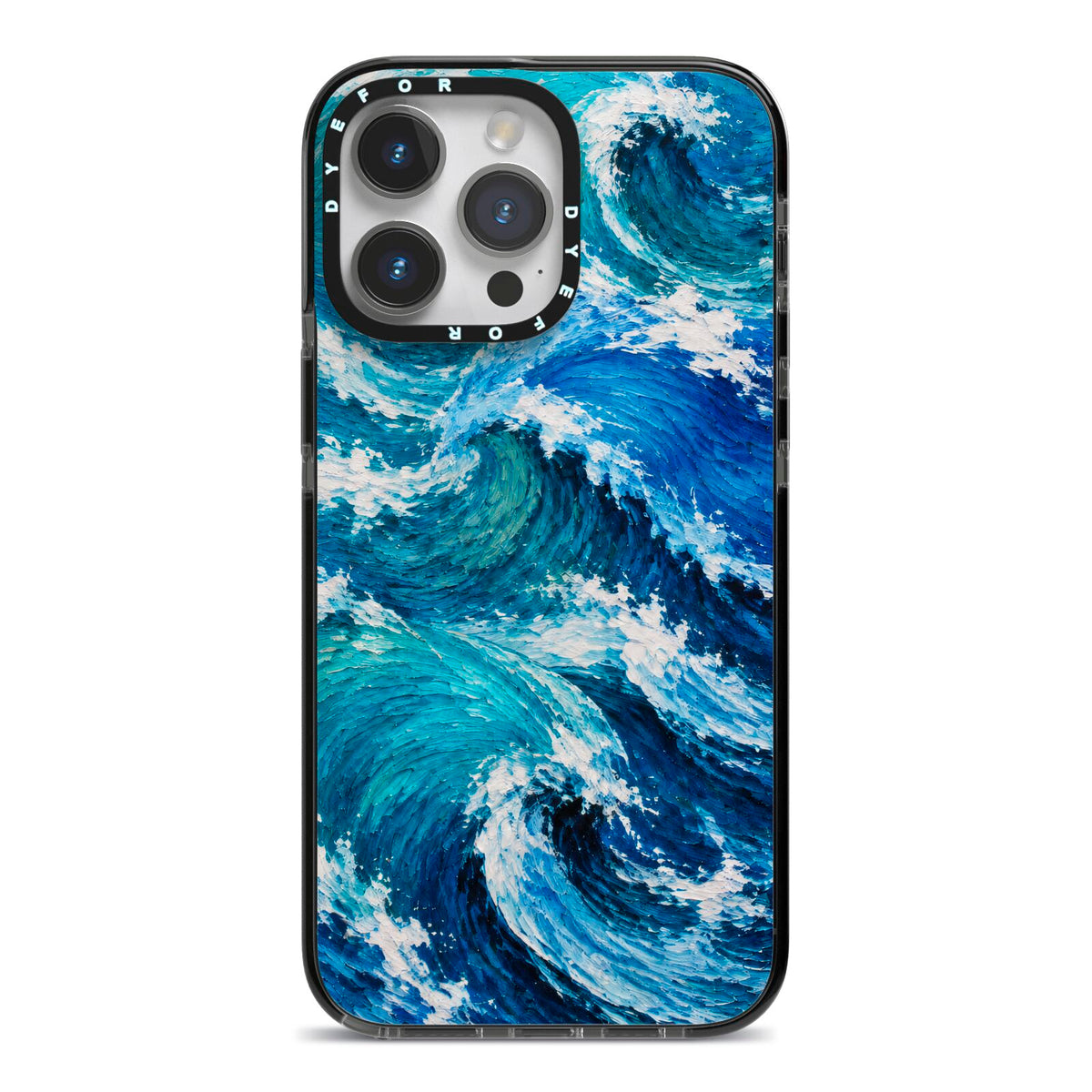 Atlantic Rush iPhone 14 Pro Max Black Impact Case on Silver phone