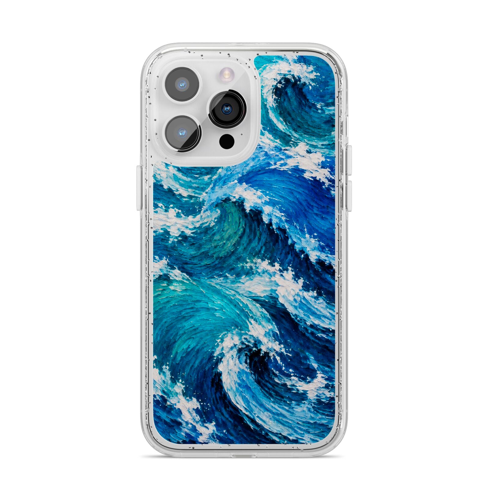 Atlantic Rush iPhone 14 Pro Max Glitter Tough Case Silver