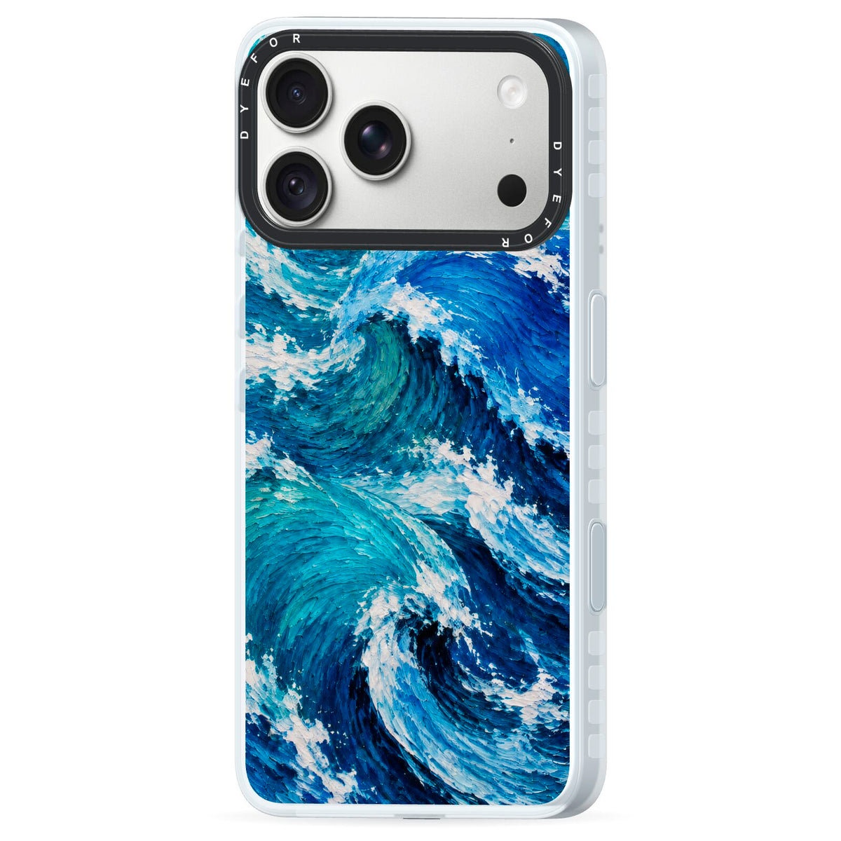 Atlantic Rush iPhone 18 Pro Black Impact Pre order Case Side Angle on Silver phone