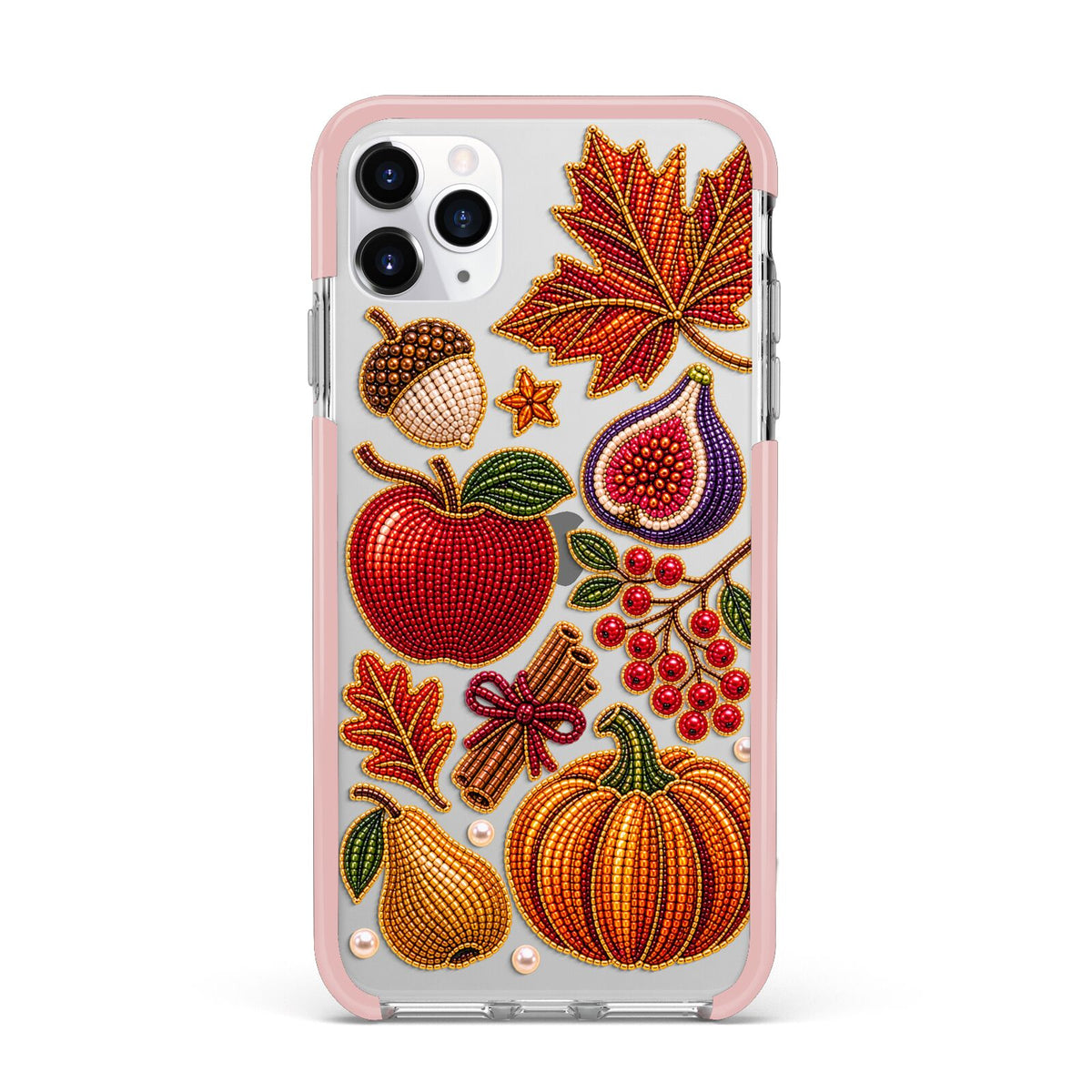 Autumn Orchard Charms iPhone 11 Pro Max Impact Pink Edge Case