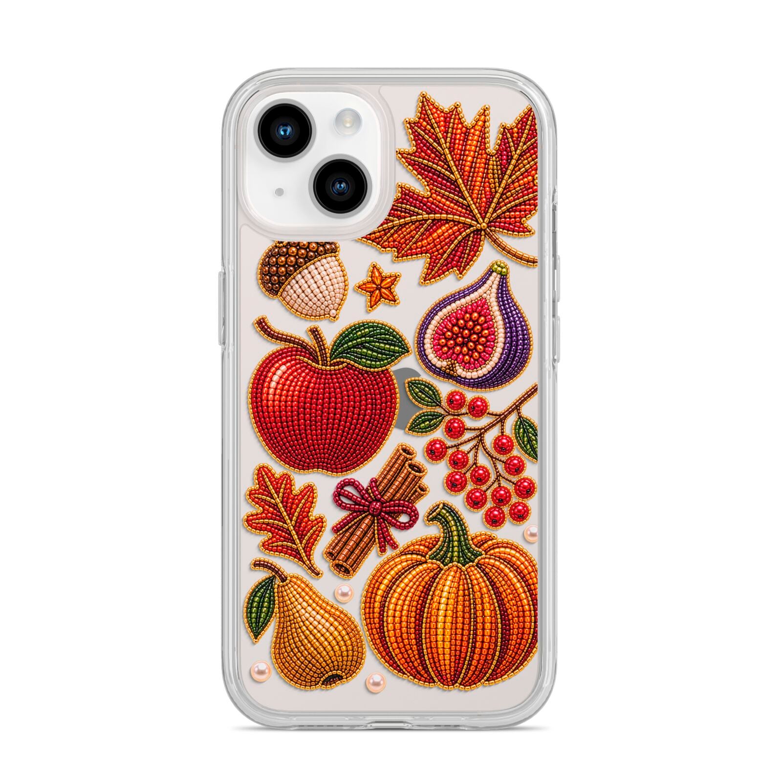 Autumn Orchard Charms iPhone 14 Clear Tough Case Starlight