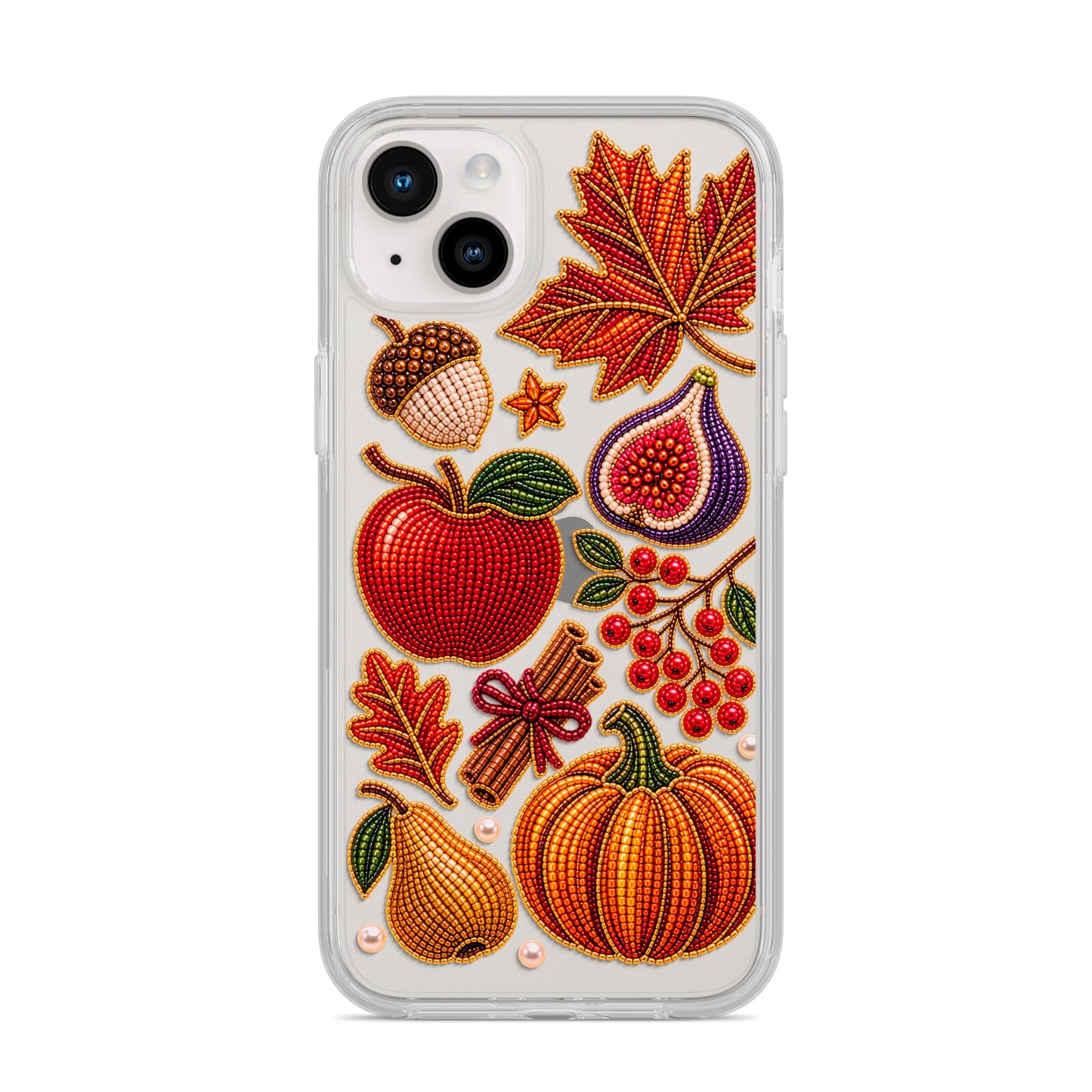Autumn Orchard Charms iPhone 14 Plus Clear Tough Case Starlight