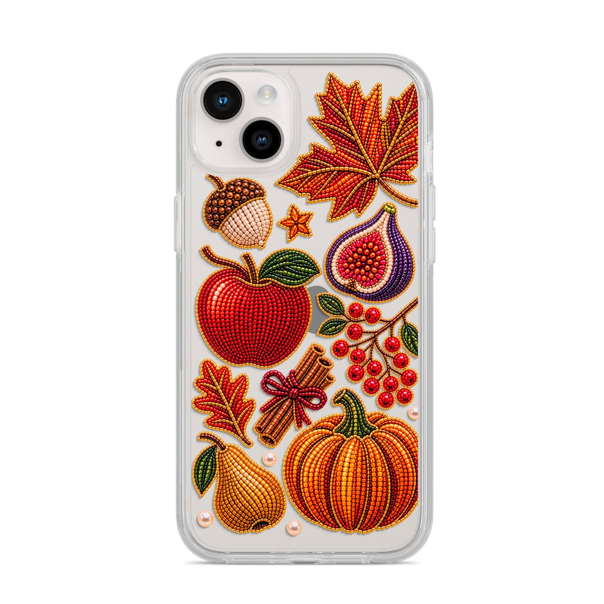 Autumn Orchard Charms iPhone 14 Plus Clear Tough Case Starlight