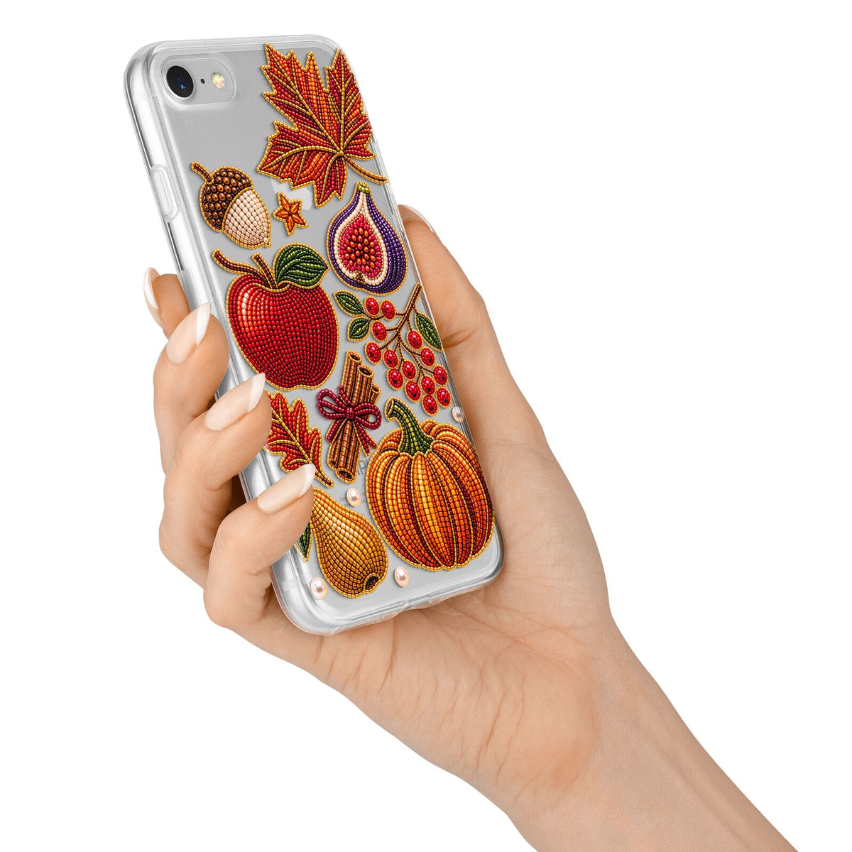Autumn Orchard Charms iPhone 7 Bumper Case on Silver iPhone Alternative Image
