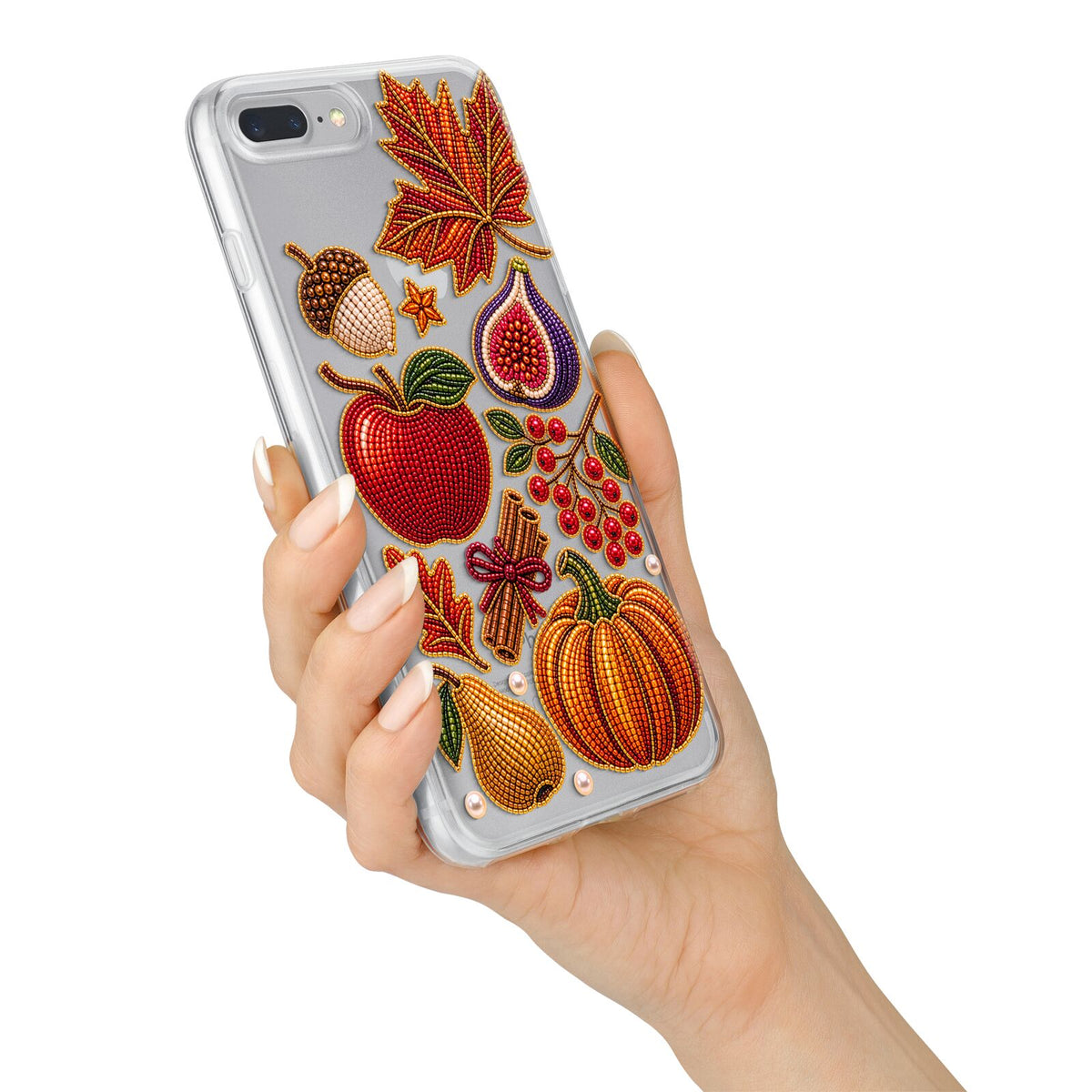 Autumn Orchard Charms iPhone 7 Plus Bumper Case on Silver iPhone Alternative Image