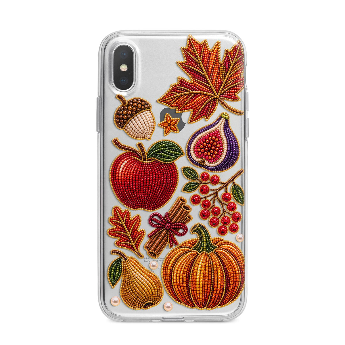 Autumn Orchard Charms iPhone X Bumper Case on Silver iPhone Alternative Image 1