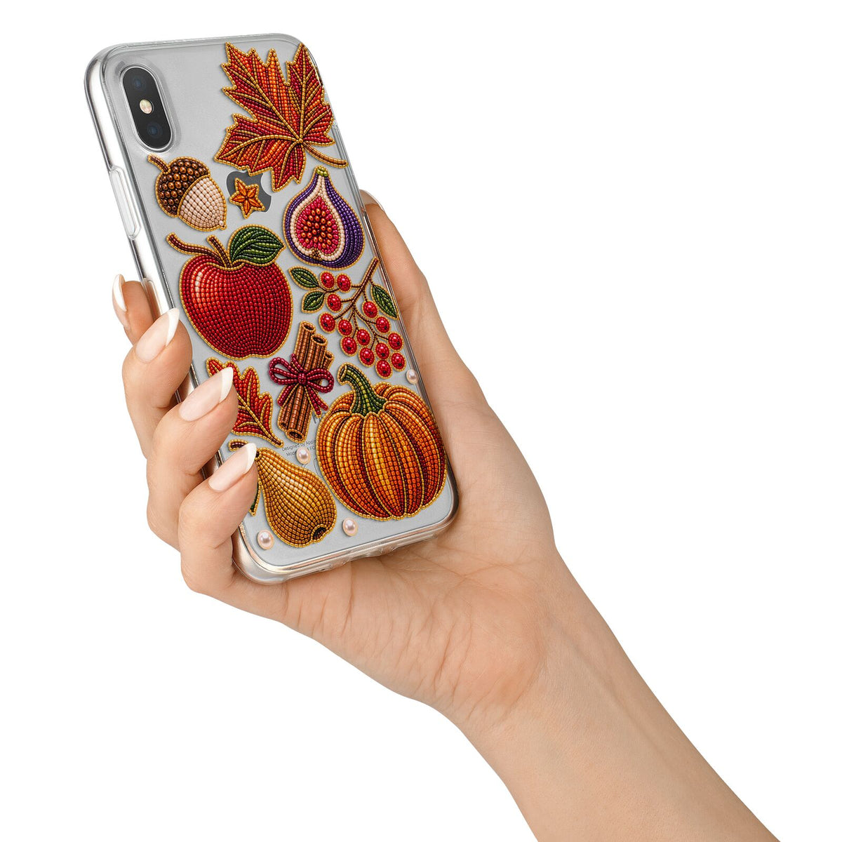 Autumn Orchard Charms iPhone X Bumper Case on Silver iPhone Alternative Image 2