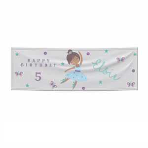 Ballerina Birthday Personalised Banner