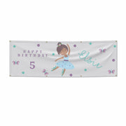 Ballerina Birthday Personalised 6x2 Banner