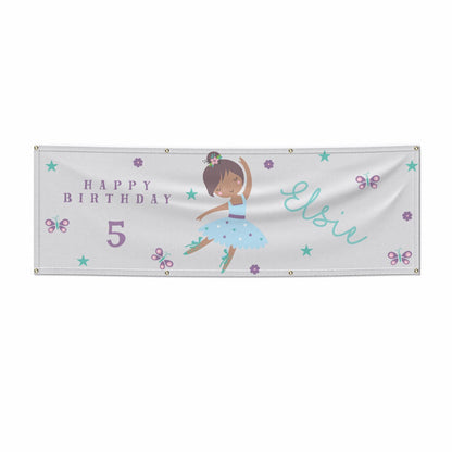 Ballerina Birthday Personalised 6x2 Banner