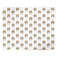 Basset Hound Icon with Name Personalised Wrapping Paper Alternative