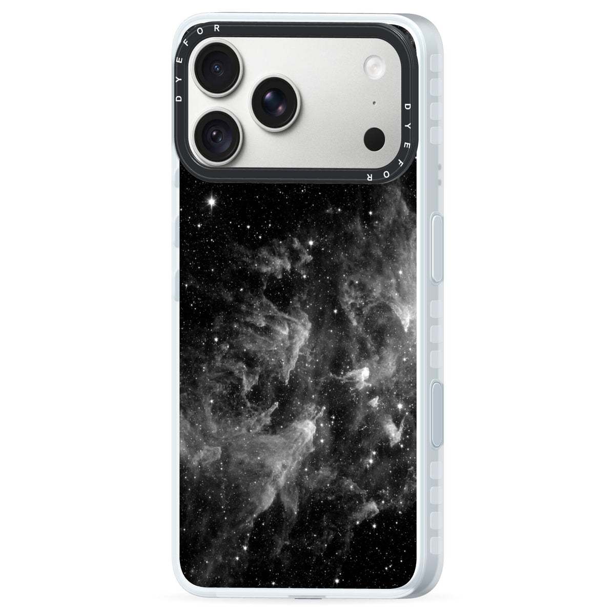 Black Space iPhone 18 Pro Black Impact Pre order Case Side Angle on Silver phone