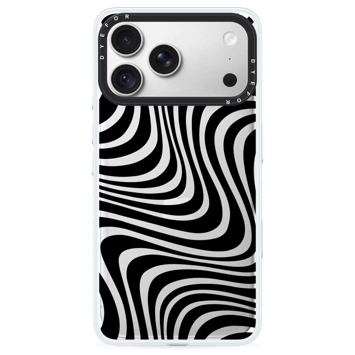 Black Wave iPhone 18 Pro Black Impact Pre order Case on Silver phone