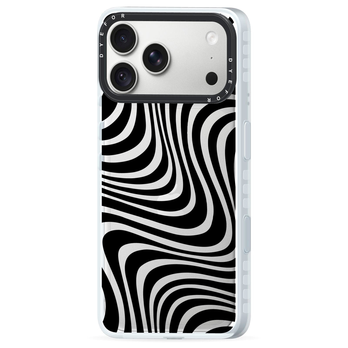 Black Wave iPhone 18 Pro Max Black Impact Pre order Case Side Angle on Silver phone