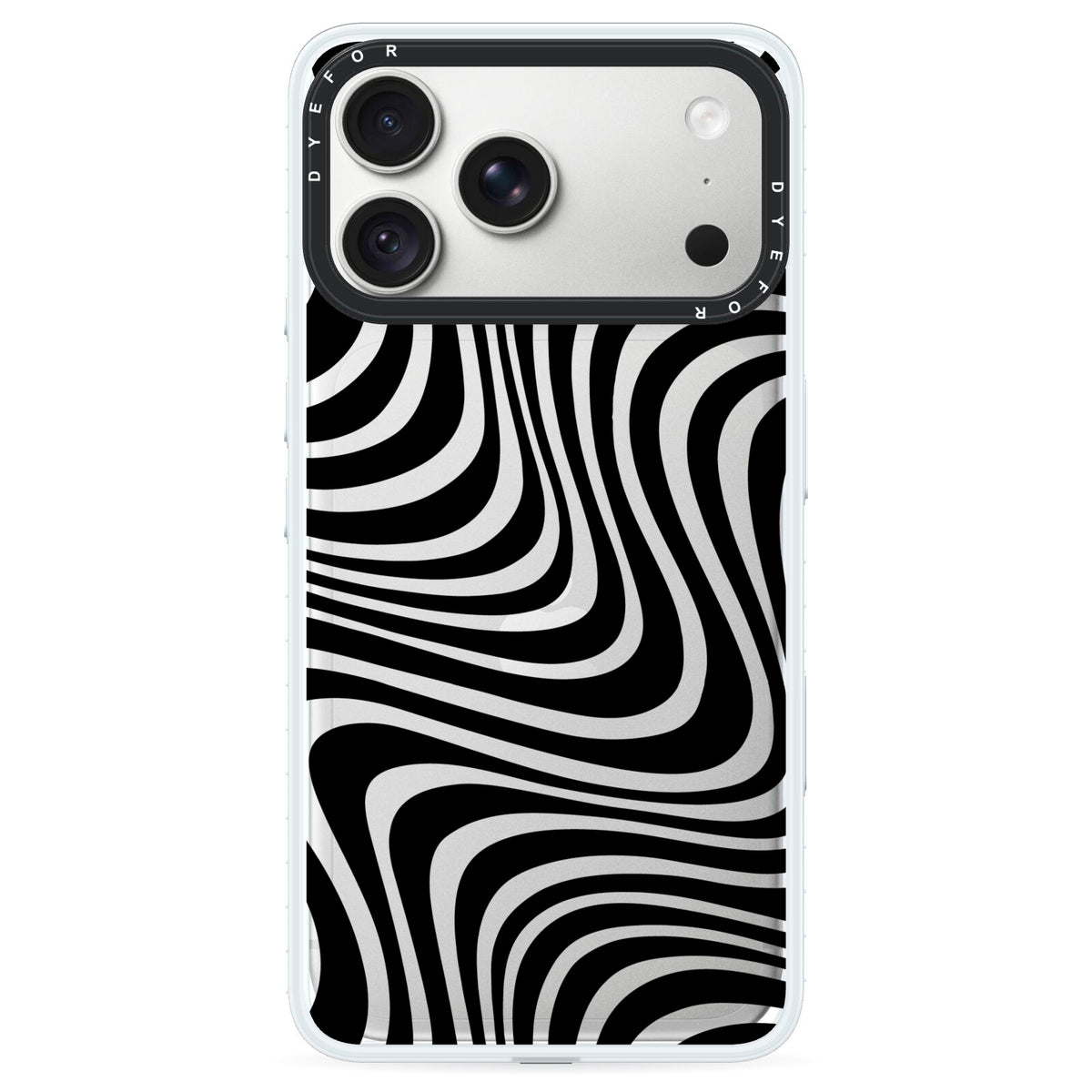 Black Wave iPhone 18 Pro Max Black Impact Pre order Case on Silver phone