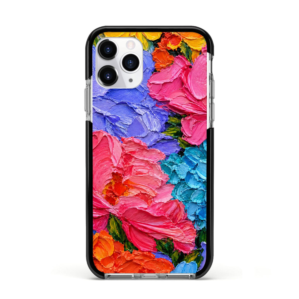 Bloom Riot Apple iPhone 11 Pro in Silver with Black Impact Case