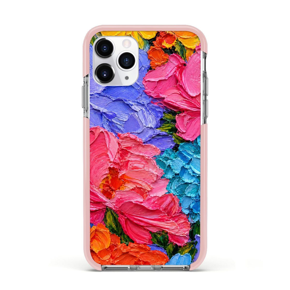 Bloom Riot Apple iPhone 11 Pro in Silver with Pink Impact Case
