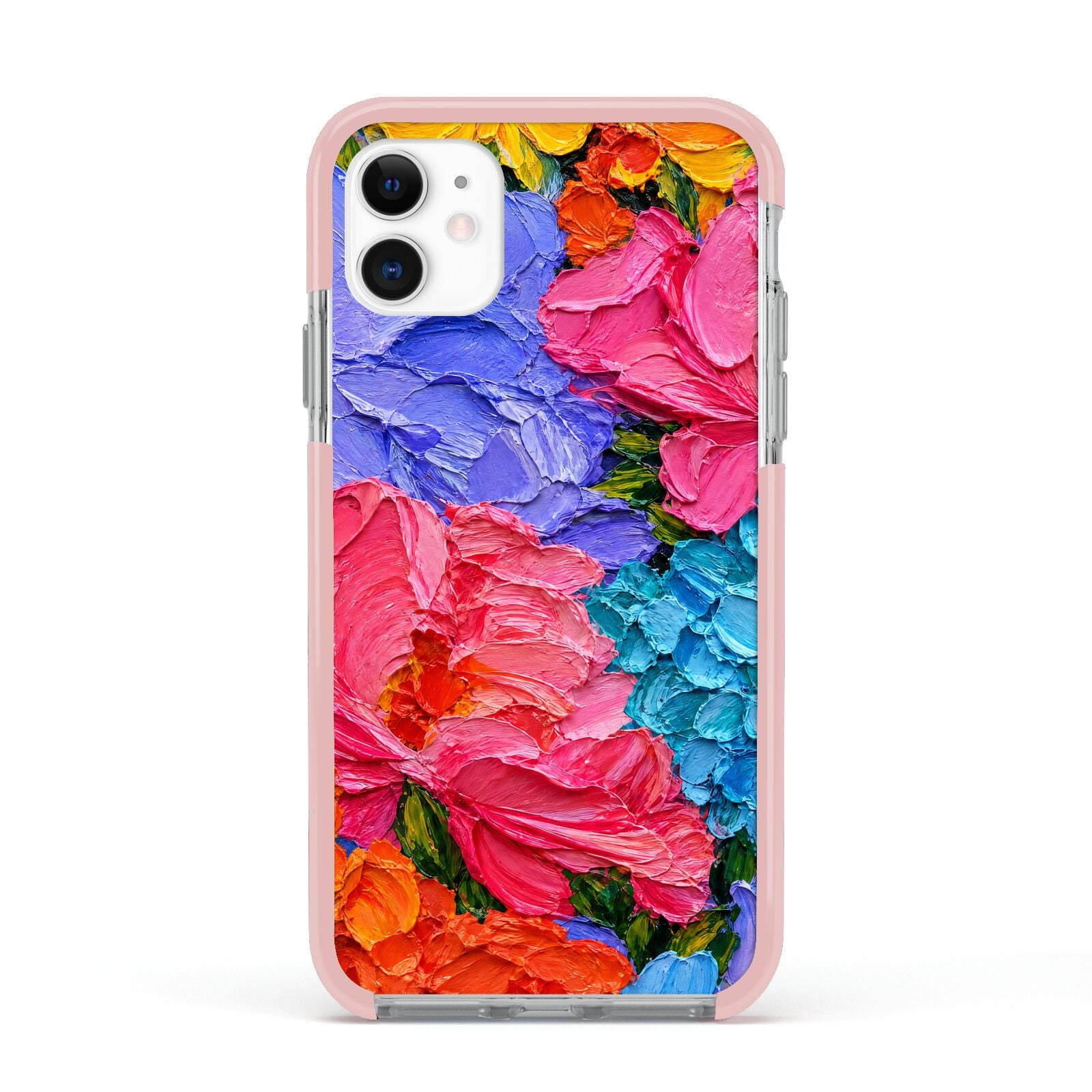 Bloom Riot Apple iPhone 11 in White with Pink Impact Case